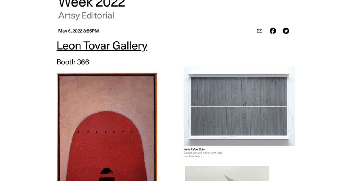The Best Booths at New York Art Week 2022 | Leon Tovar Gallery